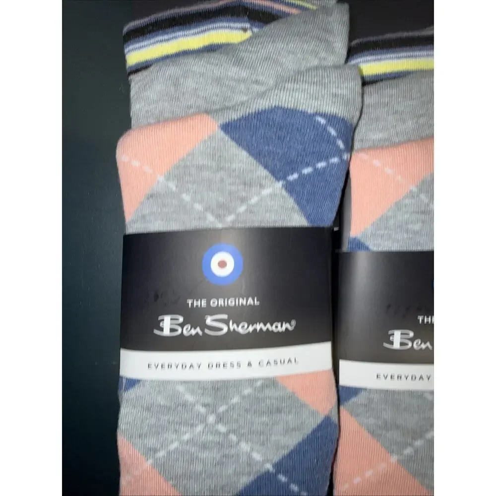 The Original Ben Sherman Men’s Dress Socks. 6 Pairs Of Dress Socks.